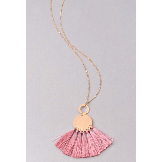 Drop Statement Necklace - Mint, Lt Pink, Drk Blush