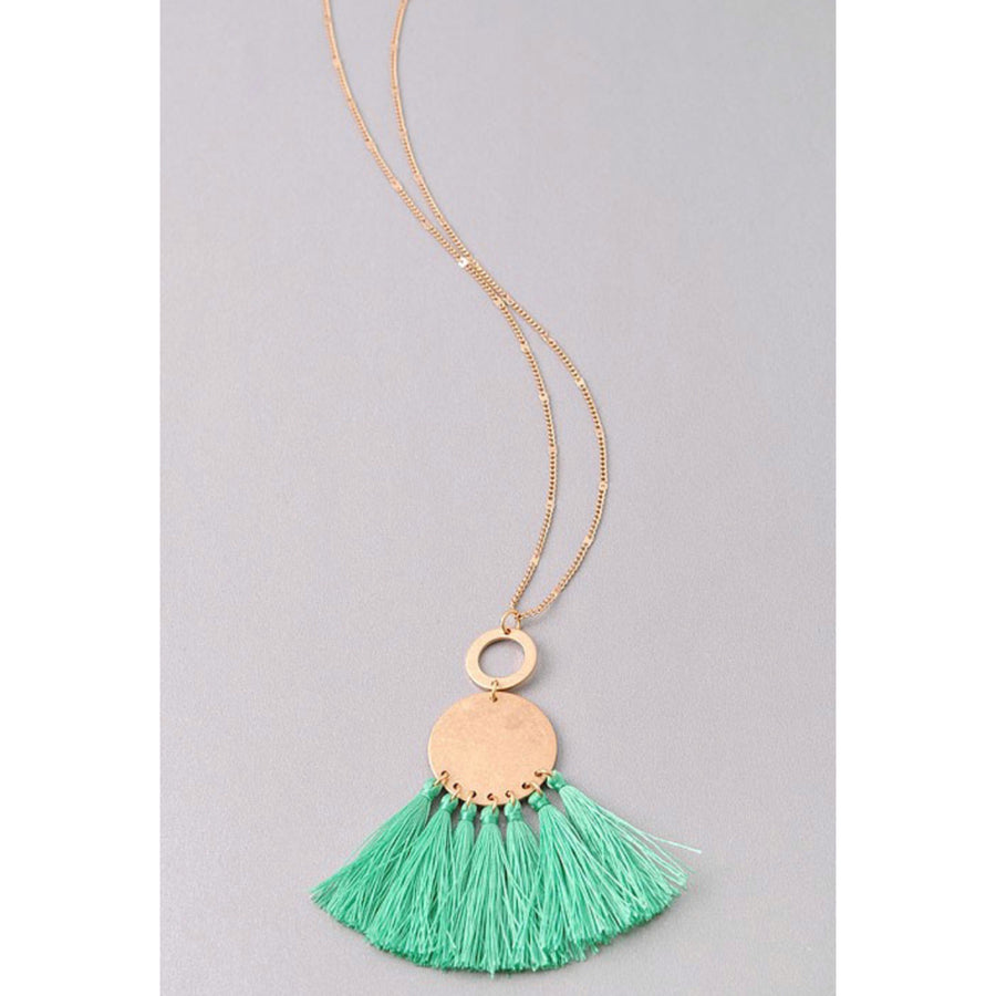 Drop Statement Necklace - Mint, Lt Pink, Drk Blush